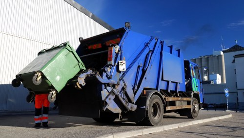 Waste collection truck in Tooting neighborhood