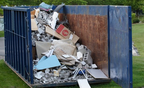 Clean and organized waste removal site in Tooting