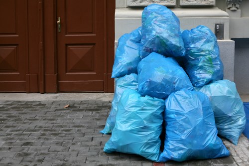 Professional waste clearance team removing materials from a site