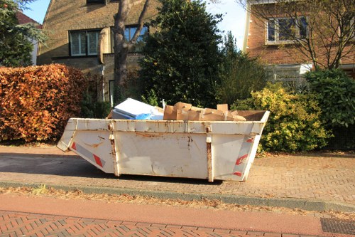 Office furniture being cleared