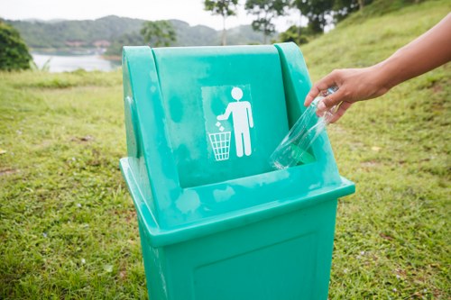 Recycling bins arranged for waste separation